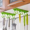 6 Hook Suction Cup Holder Towel Rack Storage Shelf Bathroom Rack Kitchen utensils storage sticky