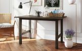 Farmhouse 5-Piece Wood Dining Table Set for 4;  Kitchen Furniture Set with 4 Upholstered Dining Chairs for Small Places;